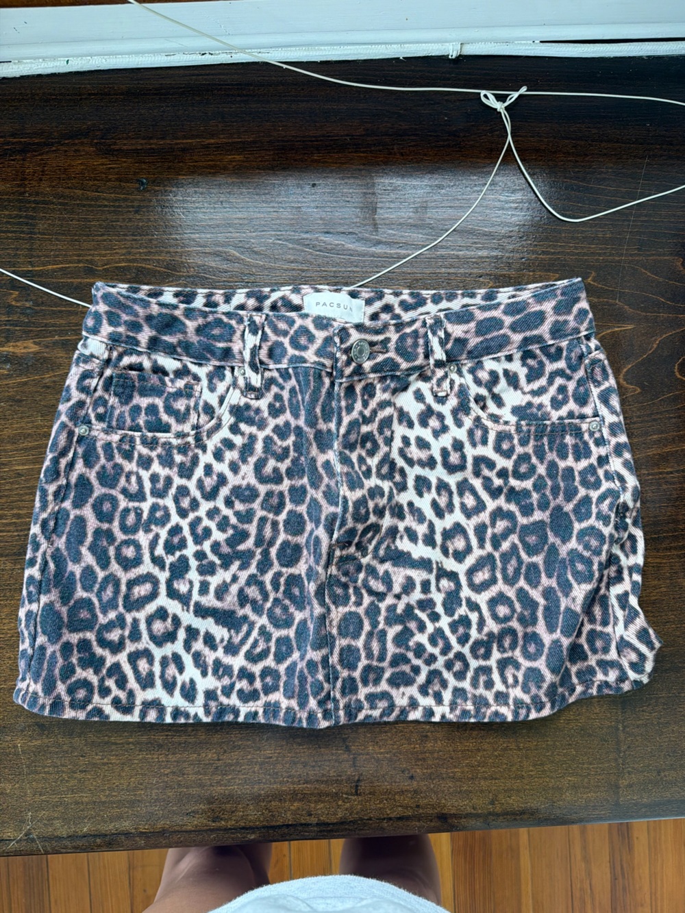 PacSun Leopard Print Mini Skirt — Brown and Black